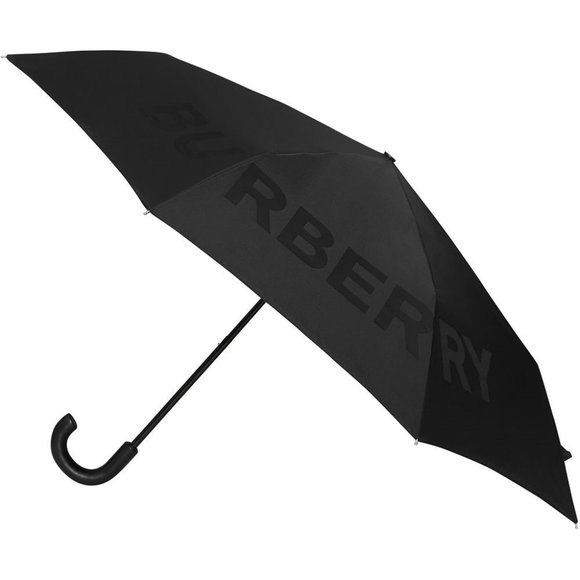 Burberry Kingdom Print Folding Umbrella, Black, New in Package - Picture 1 of 16